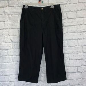 White stag 100% cotton chino Capri pants black size 8 petite women